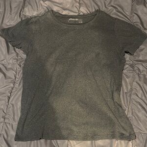 Eddie Bauer Women's Short Sleeve Crewneck Tee - Dark Gray TXL